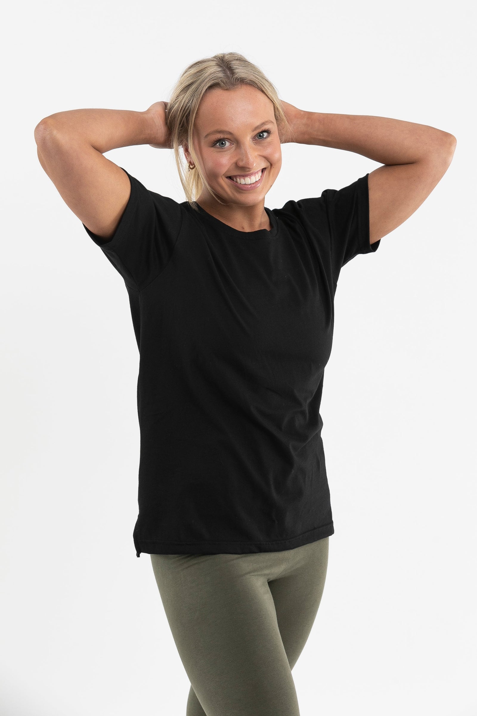 Organic cotton women's T-Shirt Black Made in Australia