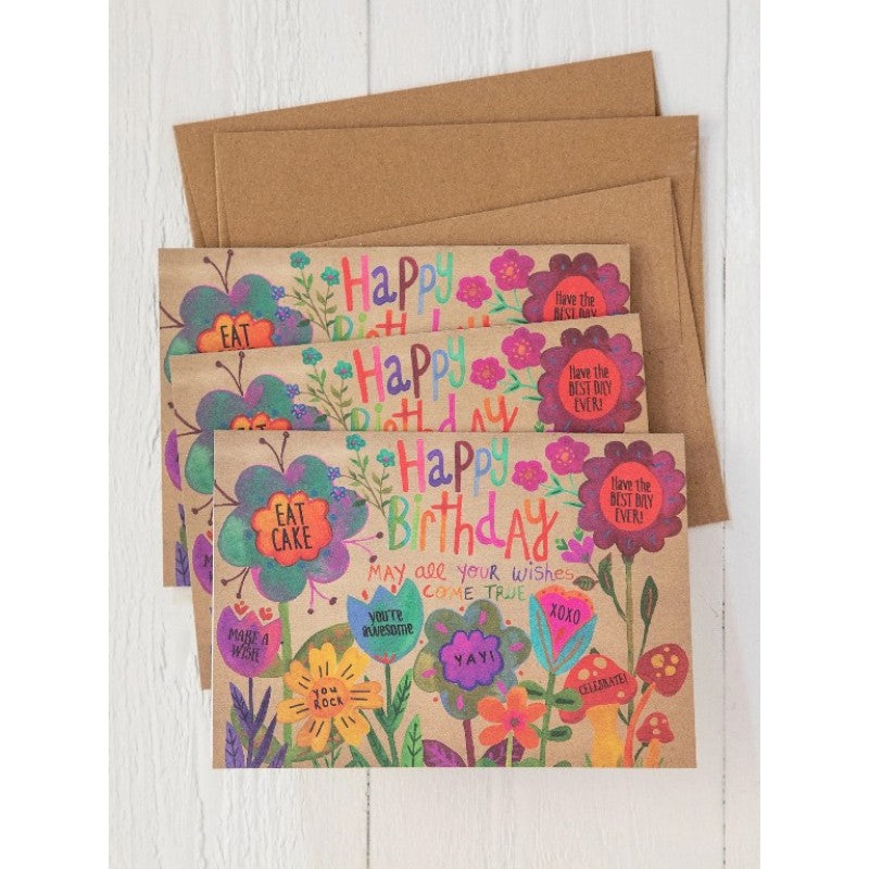 Floral Happy Birthday Card