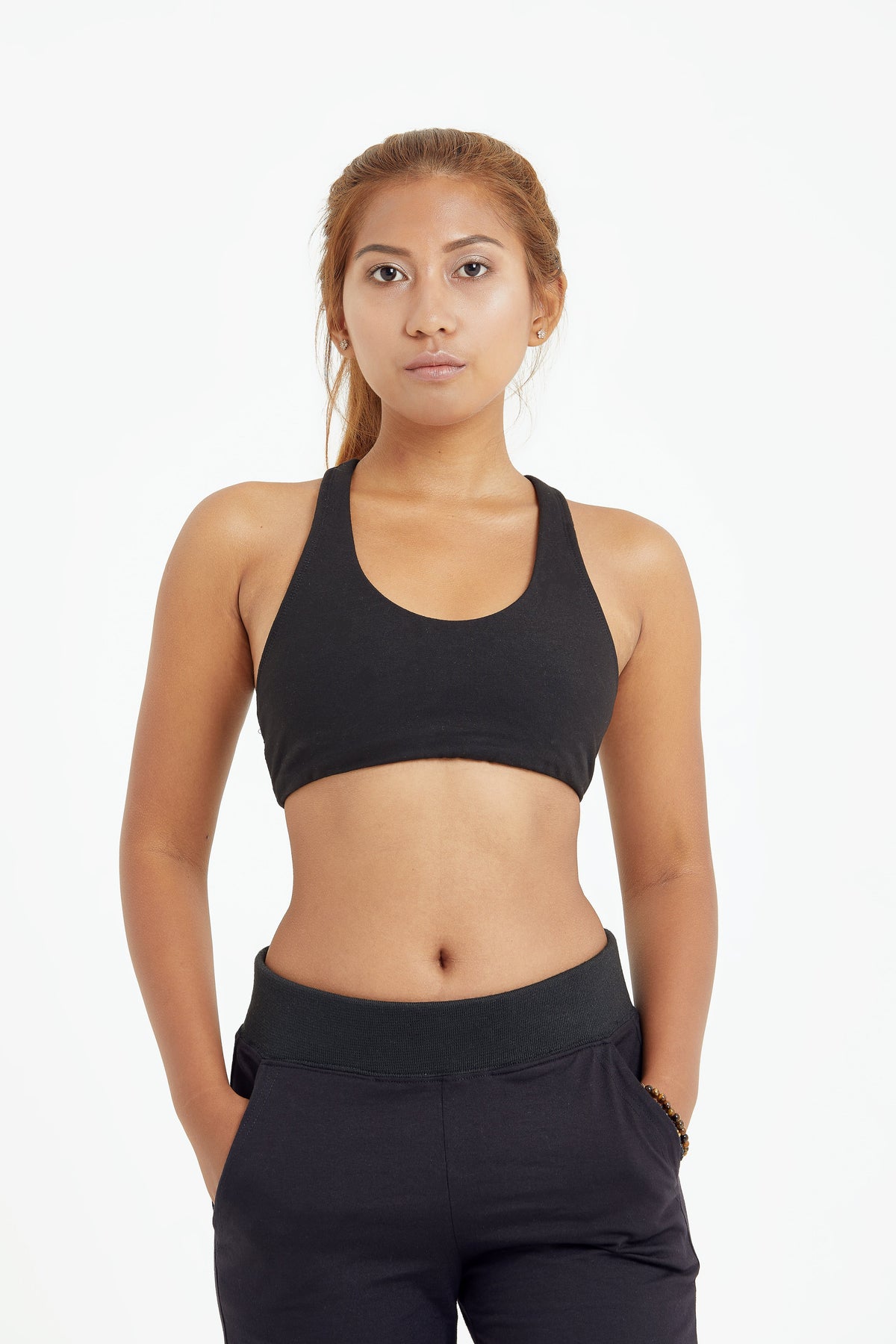 Cotton Sports Bra Black Luna &amp; Soul Australia
