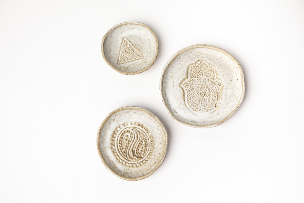 Ceramic Ritual Smudge Plate - Yin Yang | Luna &amp; Soul Organic Yoga Wear