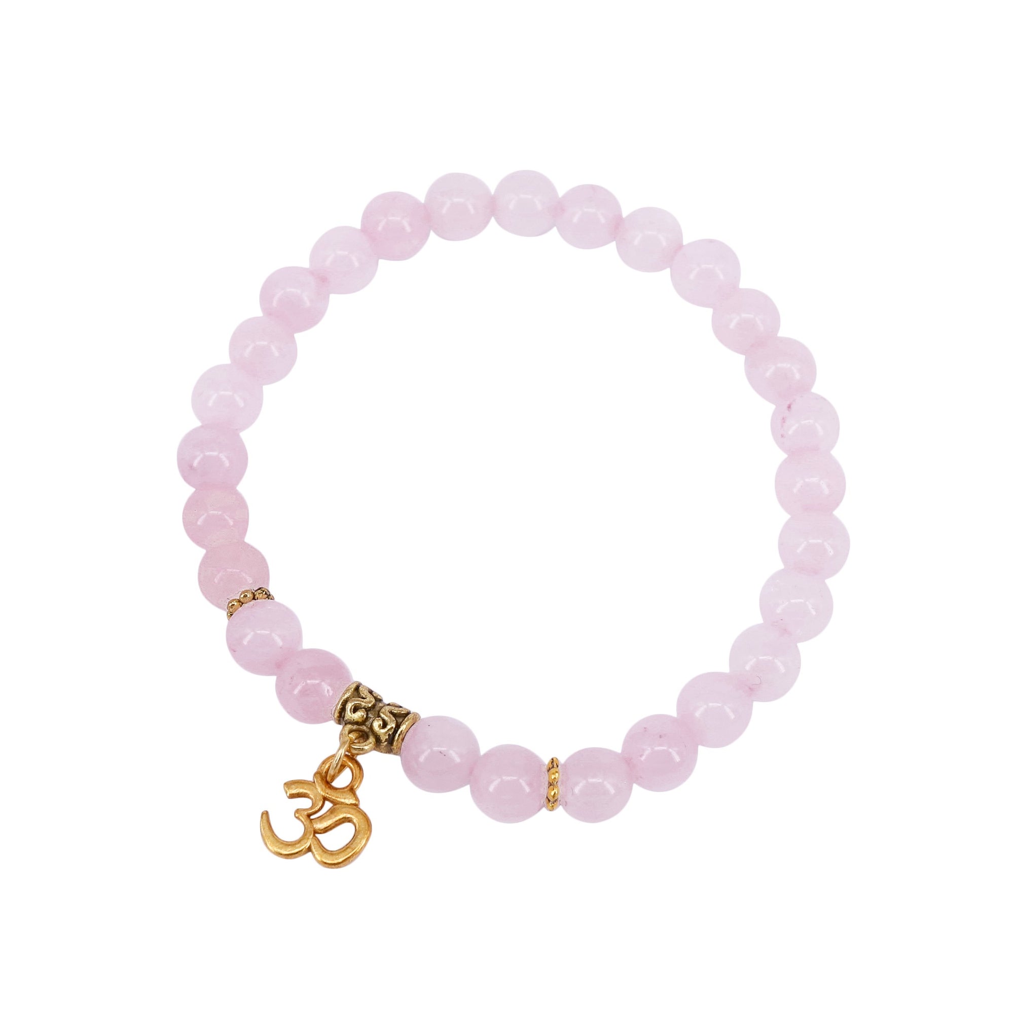 Rose Quartz Mala Bead Bracelet | Luna & Soul Sustainable Yoga Wear