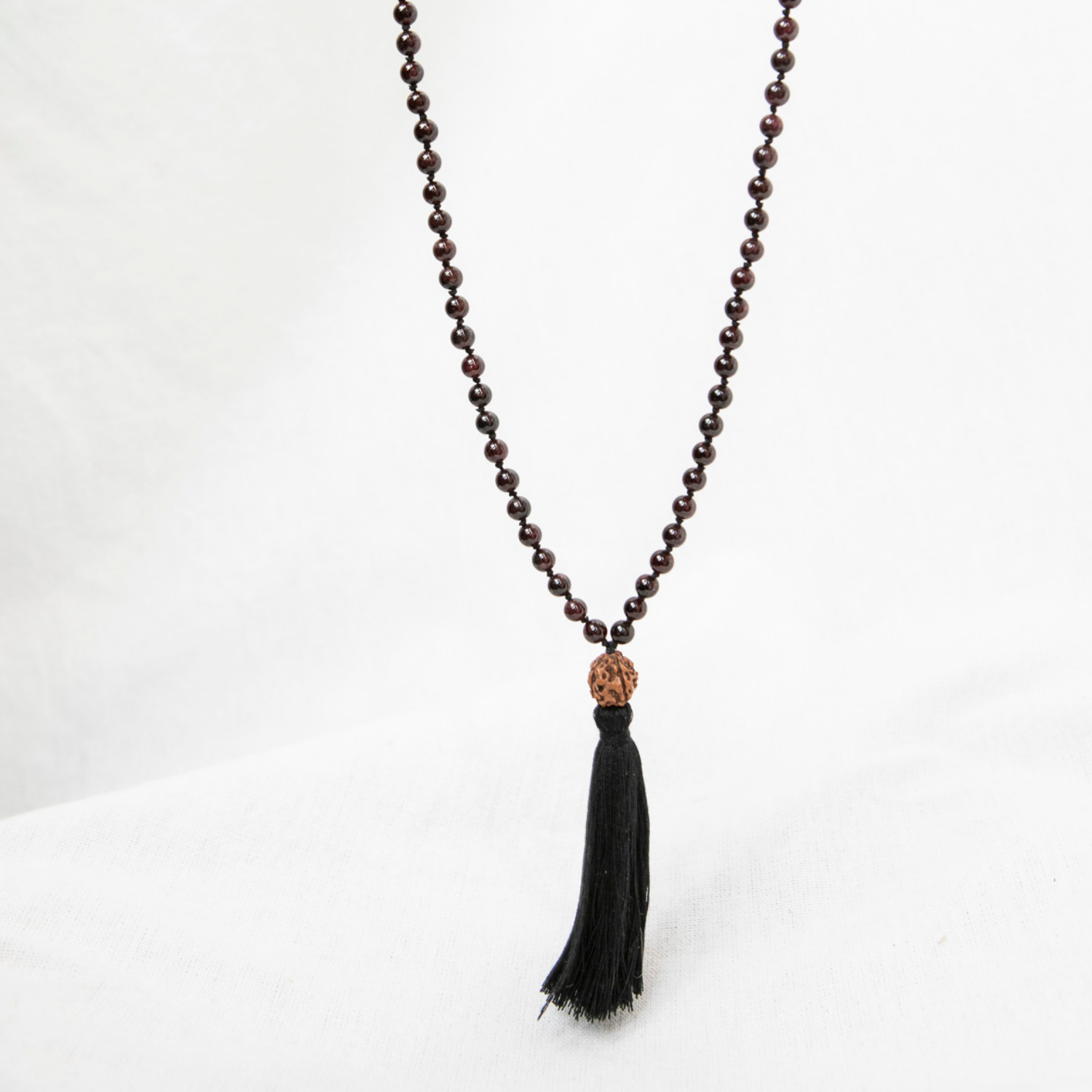 Garnet 108 Mala Bead Necklace