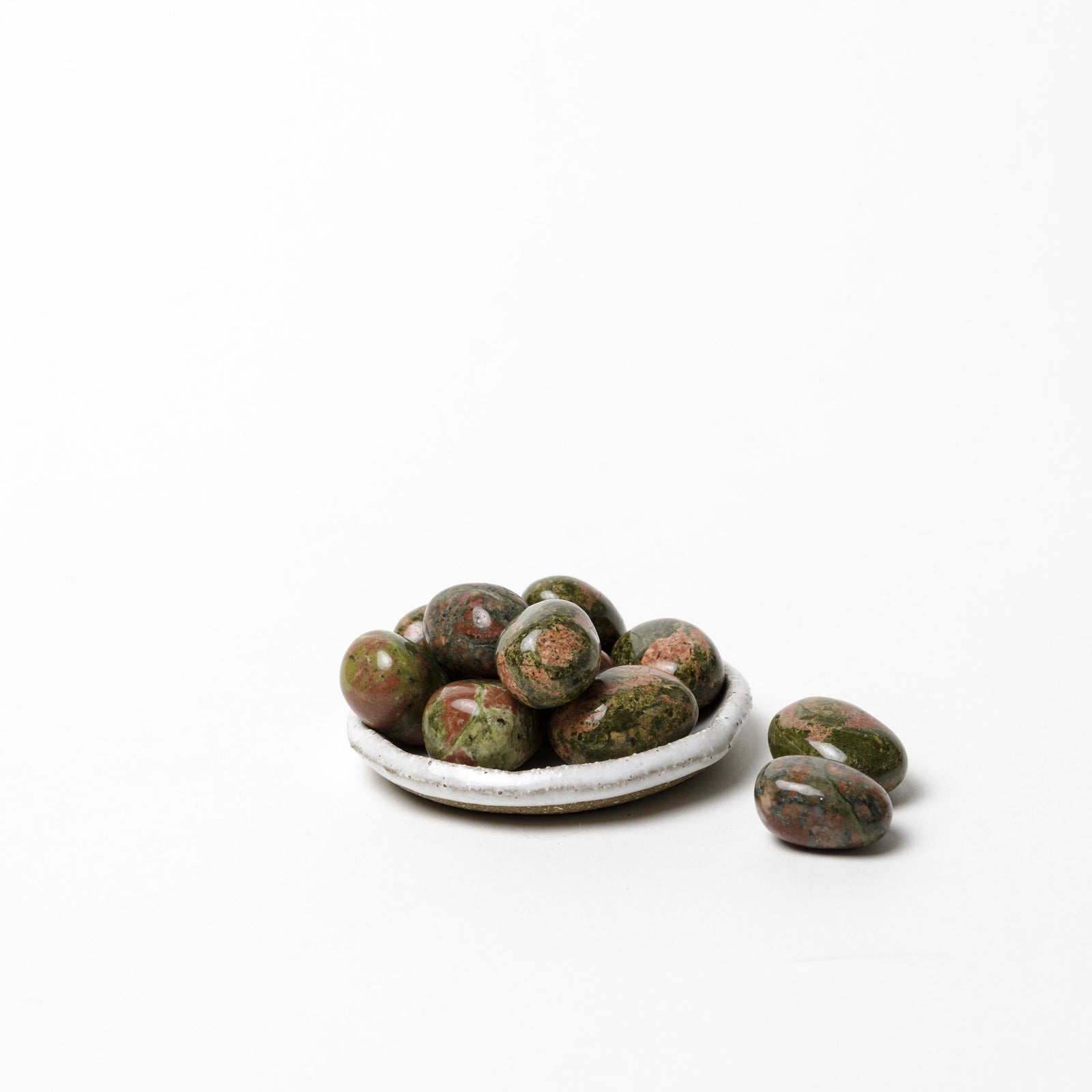 Unakite Tumbled  Green Brown Stone Luna and Soul