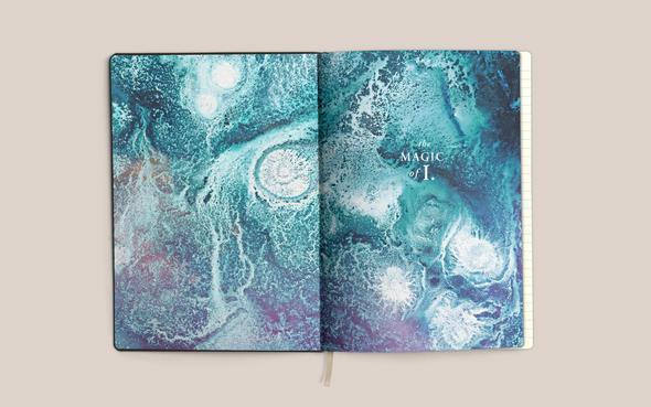 Luna &amp; Soul | Vegan Leather Lined Journal | Inside