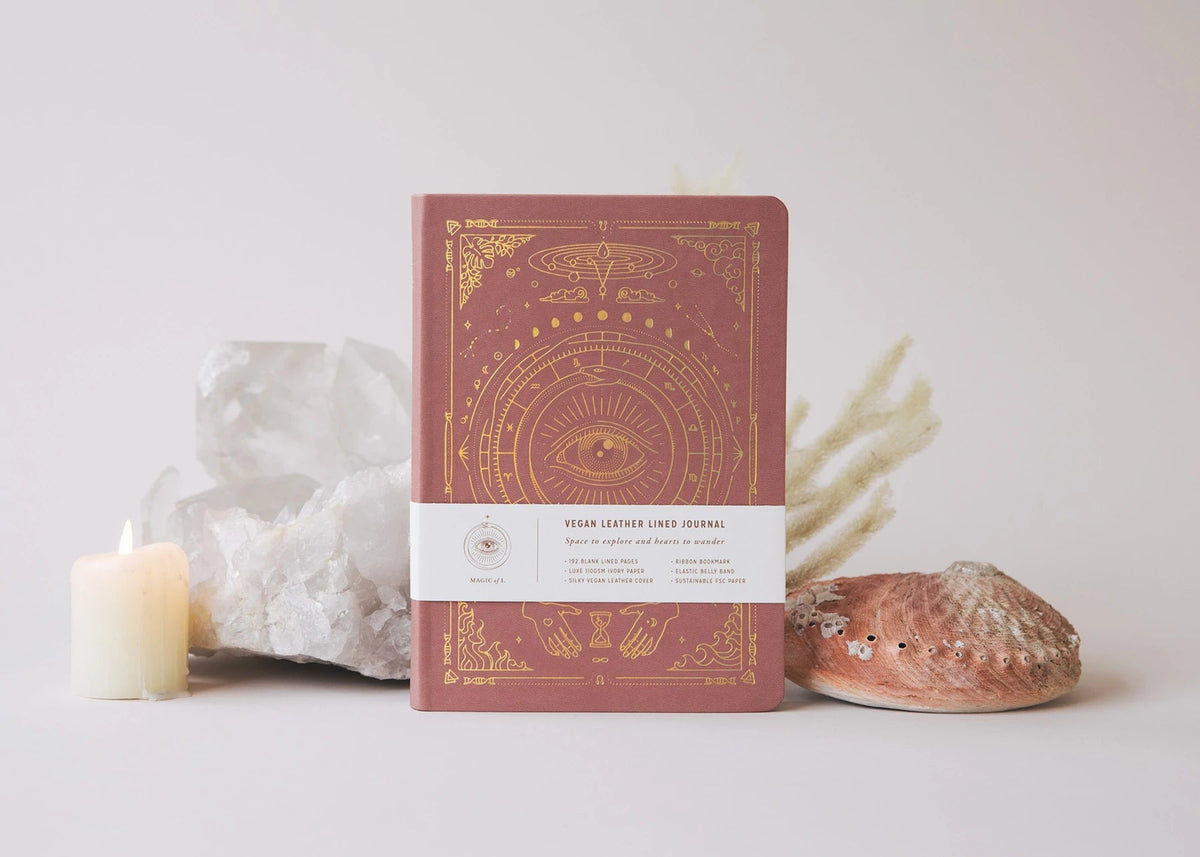 Magic of I Luna &amp; Soul | Vegan Leather Pink Journal | Sustainable Yoga &amp; Activewear