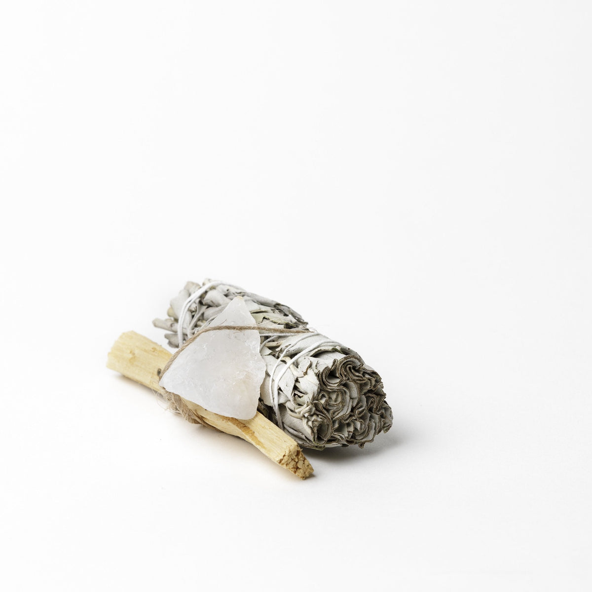 Mini Sage Smudge Stick Kit with Clear Quartz Crystal Australia 3
