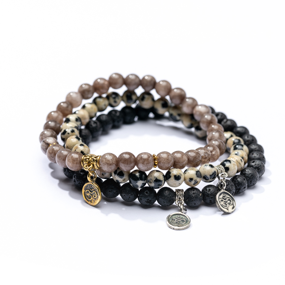 Brown Jasper I am Fierce Mala Bracelet