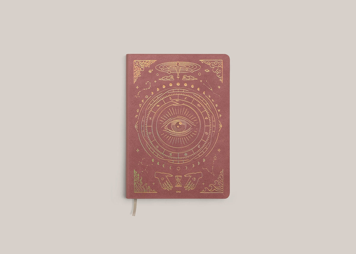 A6 Vegan leather pocket journal | Coral Rose