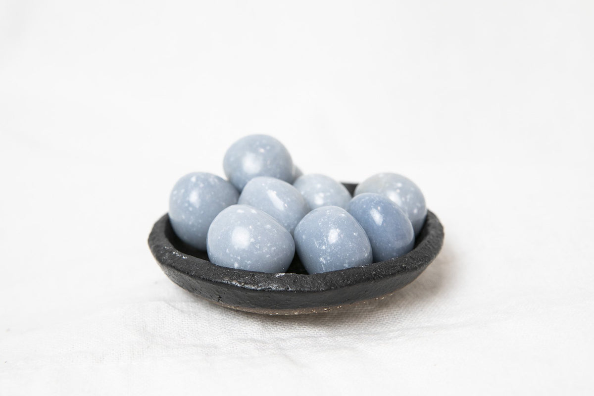 Angelite Tumble Stone Blue Luna &amp; Soul